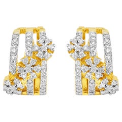 1.35 Carat Diamonds in 14k Yellow Gold Earrings