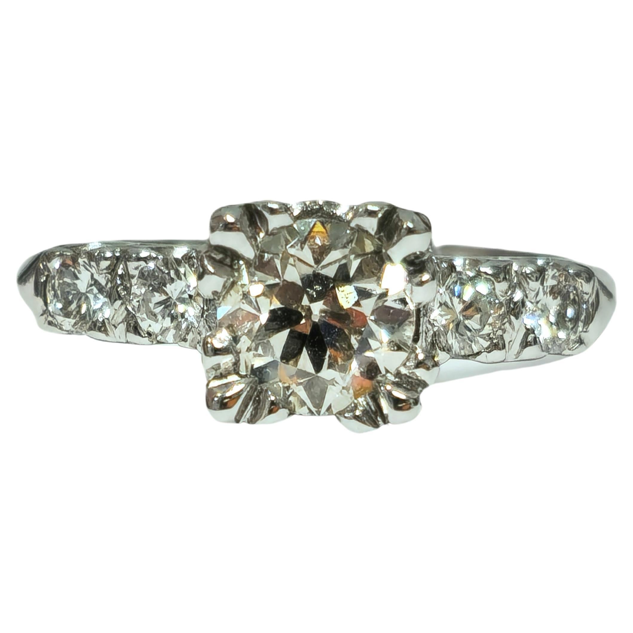 1.35 Carat Diamonds VS clarity, 14K Engagement Ring For Sale
