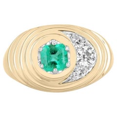 1.35 Carat Emerald Statement 14K White Gold Pure Sophistication