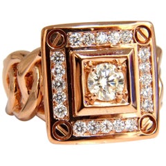 1.35 Carat Natural Diamond "Cuban Band" Men's Ring 18 Karat*