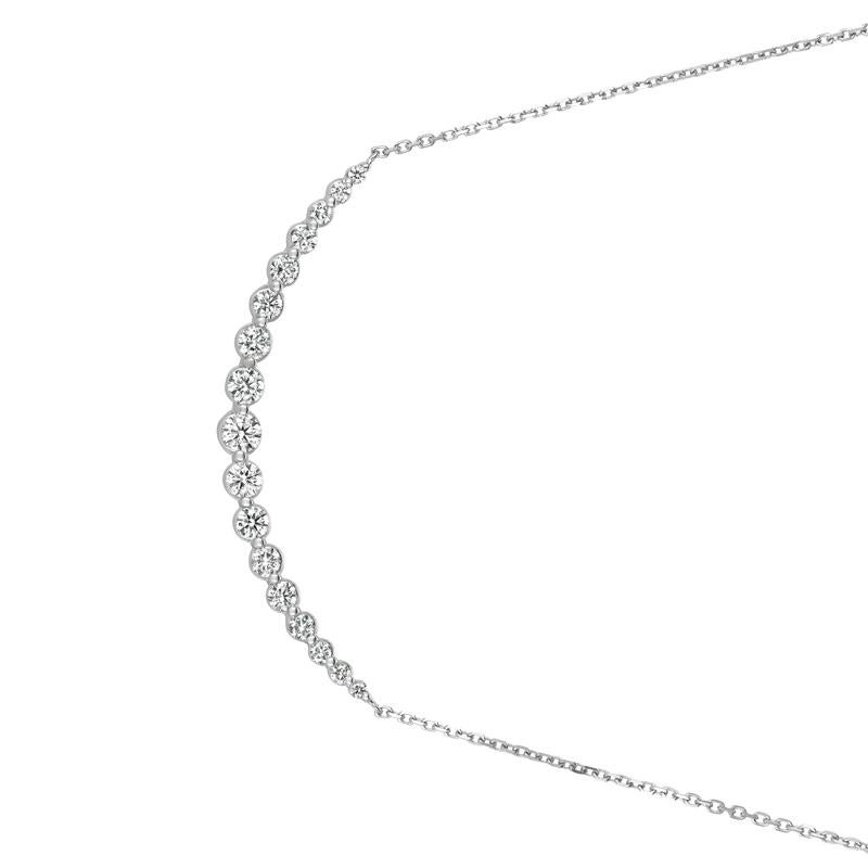 1.35 Carat Natural Diamond Necklace 14K White Gold G SI 18 inches chain

100% Natural Diamonds, Not Enhanced in any way Round Cut Diamond Necklace
1.35CT
G-H
SI
14K White Gold Prong style 4.3 gram
5/8 inches in height, 2 inches in width
1