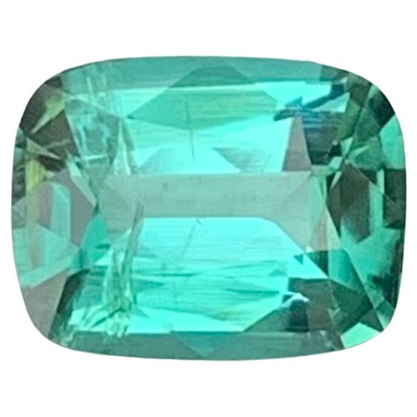 1.35 Carat Natural Loose Blue Green Tourmaline Cushion Shape Gemstone For Sale