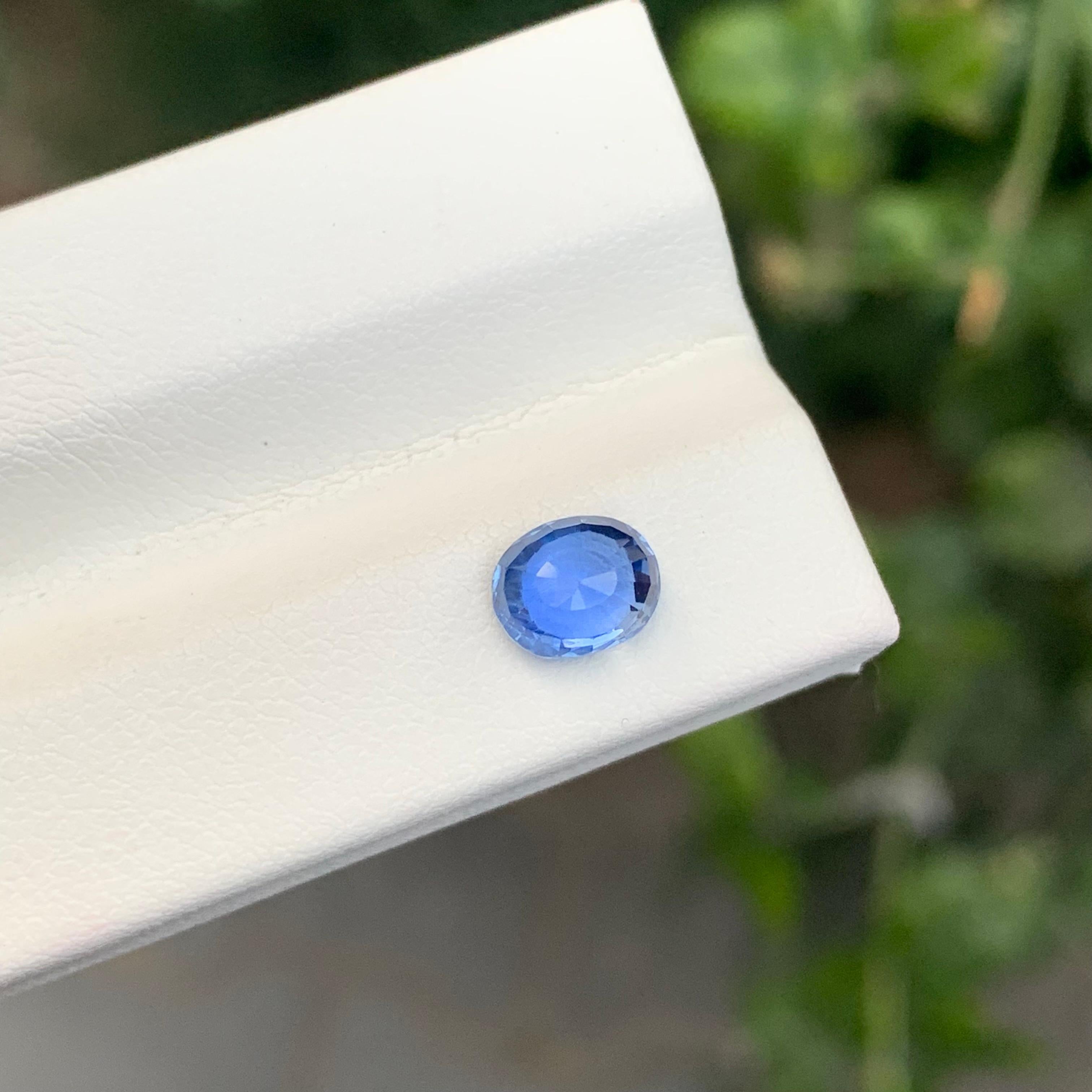 1.35 Carat Natural Loose Blue Sapphire Oval Shape Gemstone For Sale 6