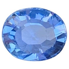 1.35 Carat Natural Loose Blue Sapphire Oval Shape Gemstone