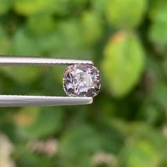 1.35 Carat Natural Loose Gray Burmese Spinel Stone Cushion Cut Gemstone