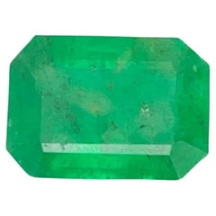 1.35 Carat Natural Loose Green Emerald Gemstone Emerald Cut From Swat Pakistan