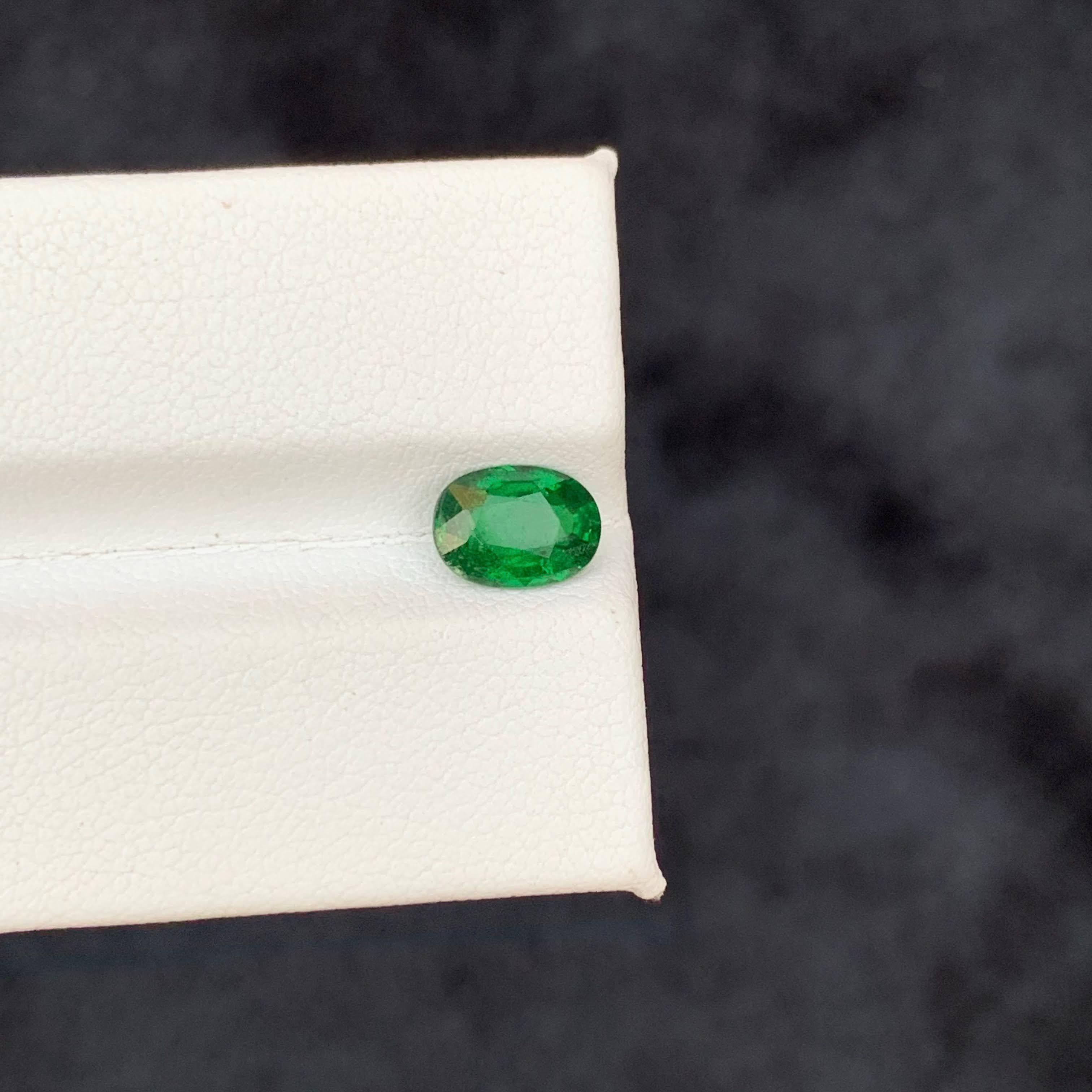 1,35 Karat Natürlicher loser grüner Tsavorit Granat Ovalschliff Tansanischer Edelstein im Angebot 6