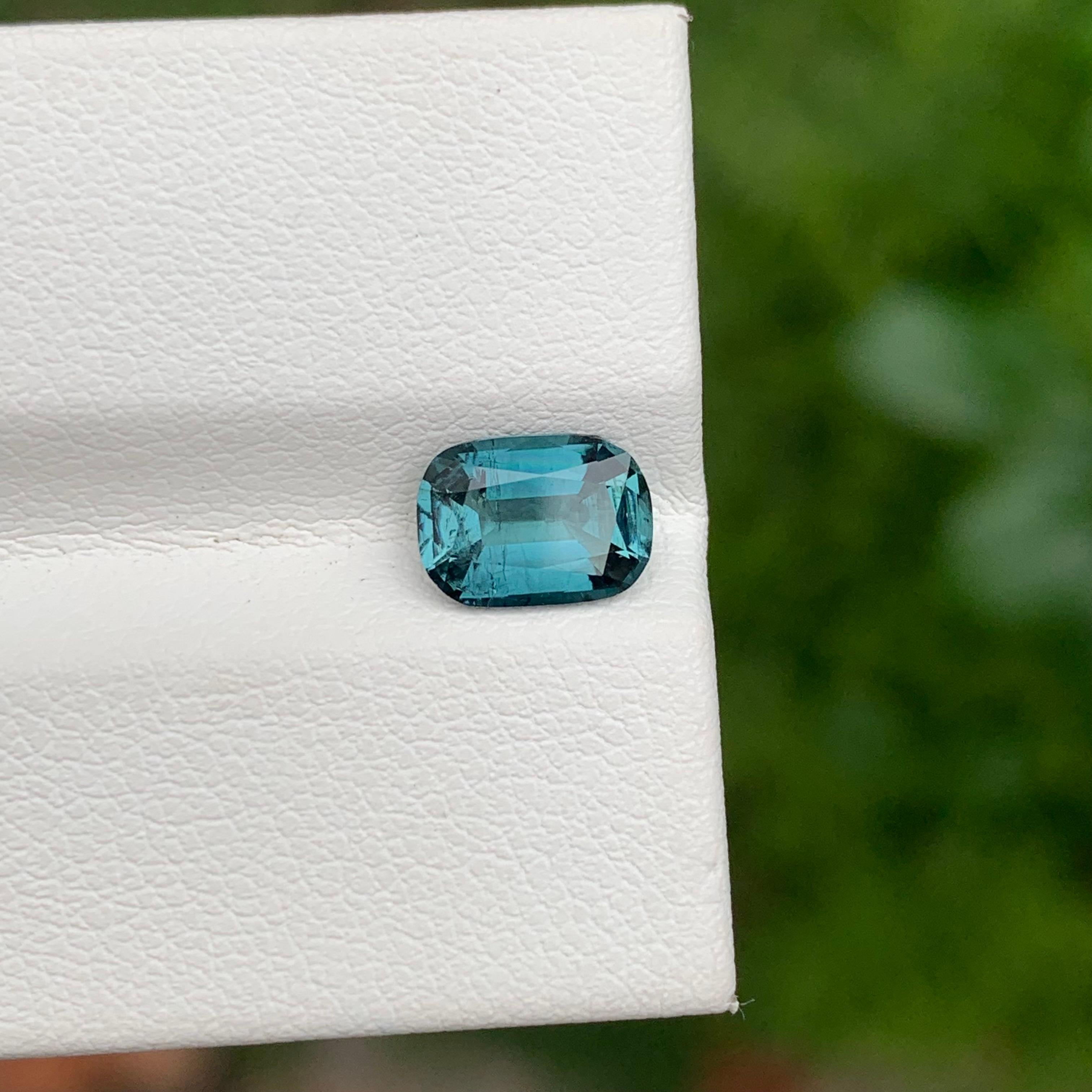 Tourmaline indicolite naturelle en forme de coussin de 1,35 carat pour bijoux en vente 1