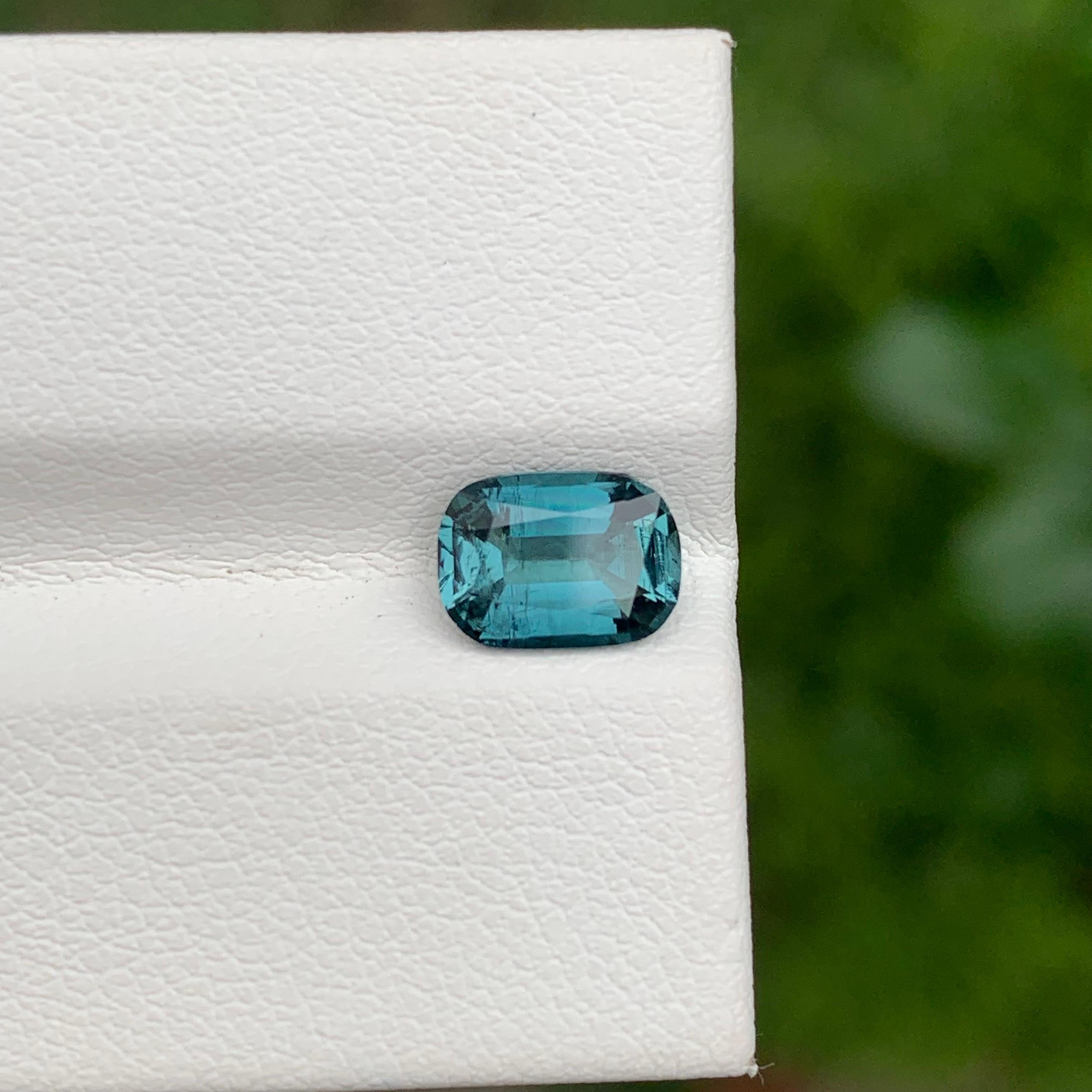 Tourmaline indicolite naturelle en forme de coussin de 1,35 carat pour bijoux en vente 2
