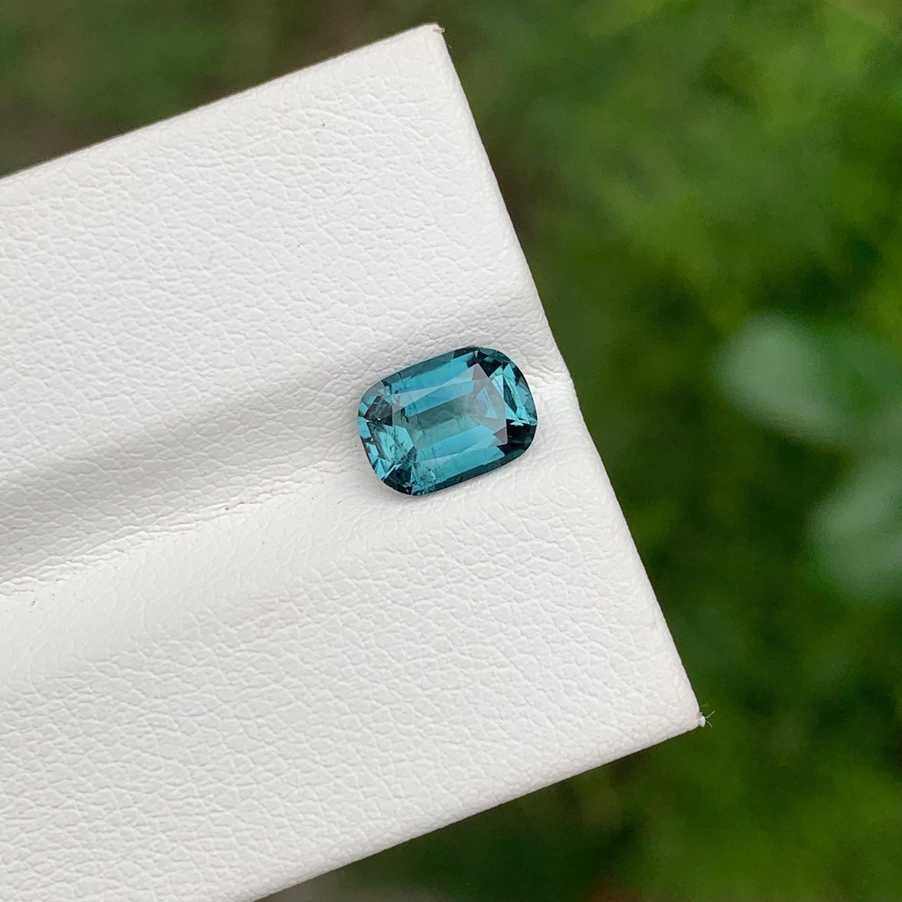 Tourmaline indicolite naturelle en forme de coussin de 1,35 carat pour bijoux en vente 3