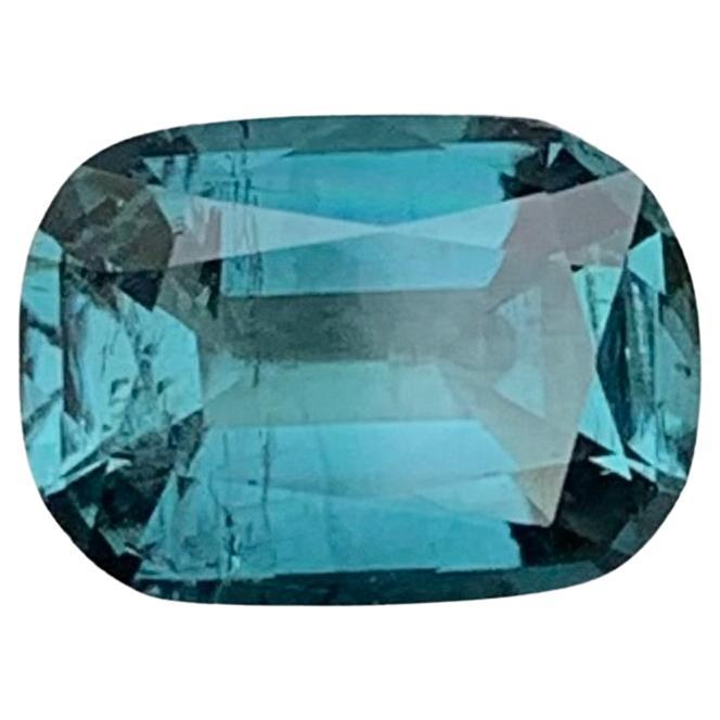 1.35 Carat Natural Loose Indicolite Tourmaline Cushion Shape Gem For Jewellery