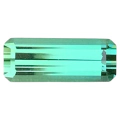1.35 Carat Natural Loose Light Green Tourmaline Emerald Cut Afghan Gemstone