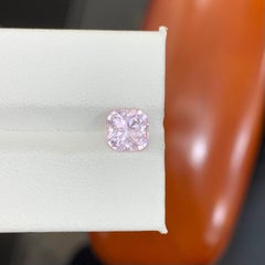 1.35 Carat Natural Loose Pink Morganite Stone Cushion Cut African Gemstone