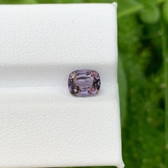 1.35 Carat Natural Loose Purplish Gray Spinel Stone Cushion Cut Burmese Gemstone