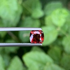 1.35 Carat Natural Loose Red Color Spinel Stone Cushion Cut Burmese Gemstone