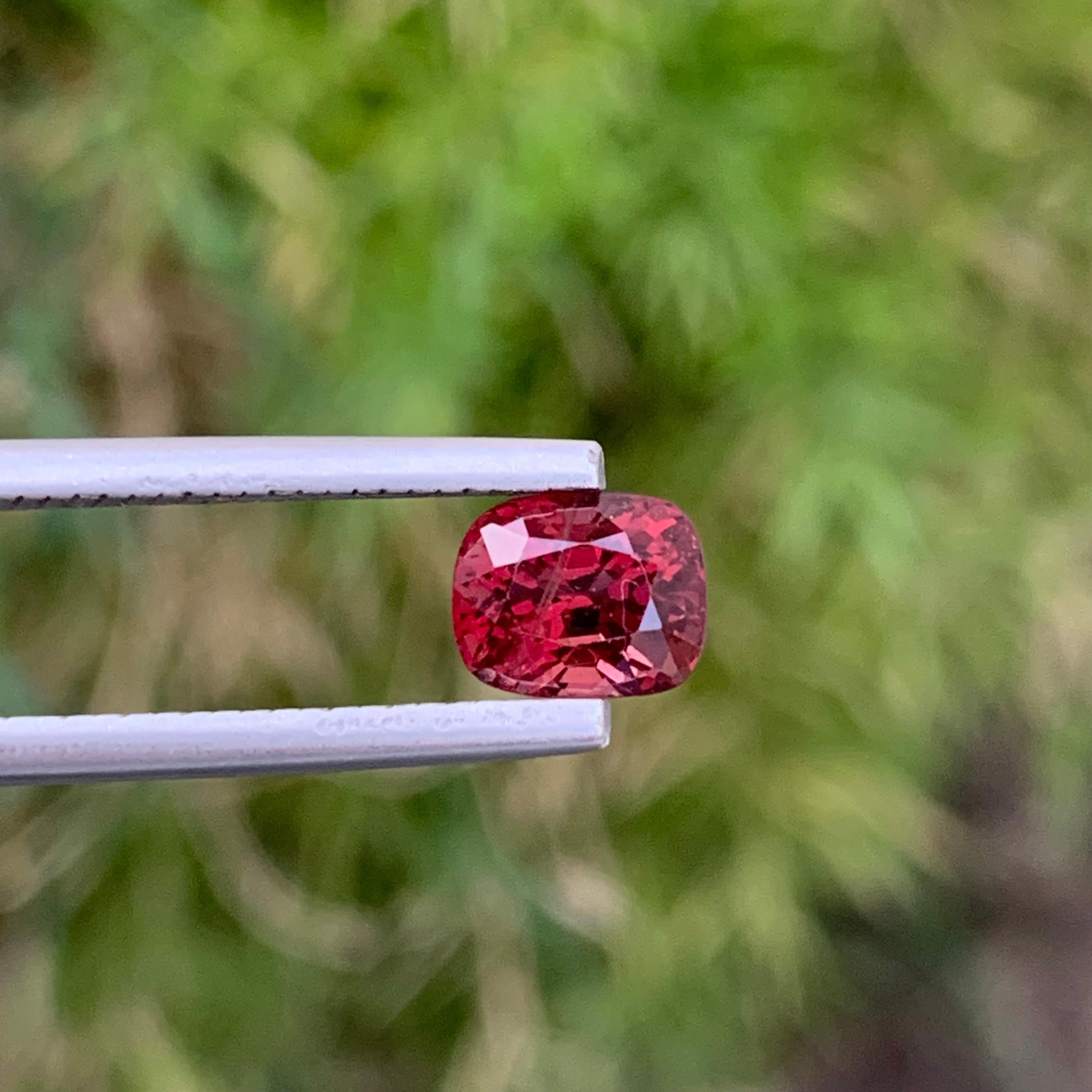 1,35 Karat natürlicher loser roter Granatapfel, Saatfarbe, Spinell aus Burma-Mine im Angebot 2