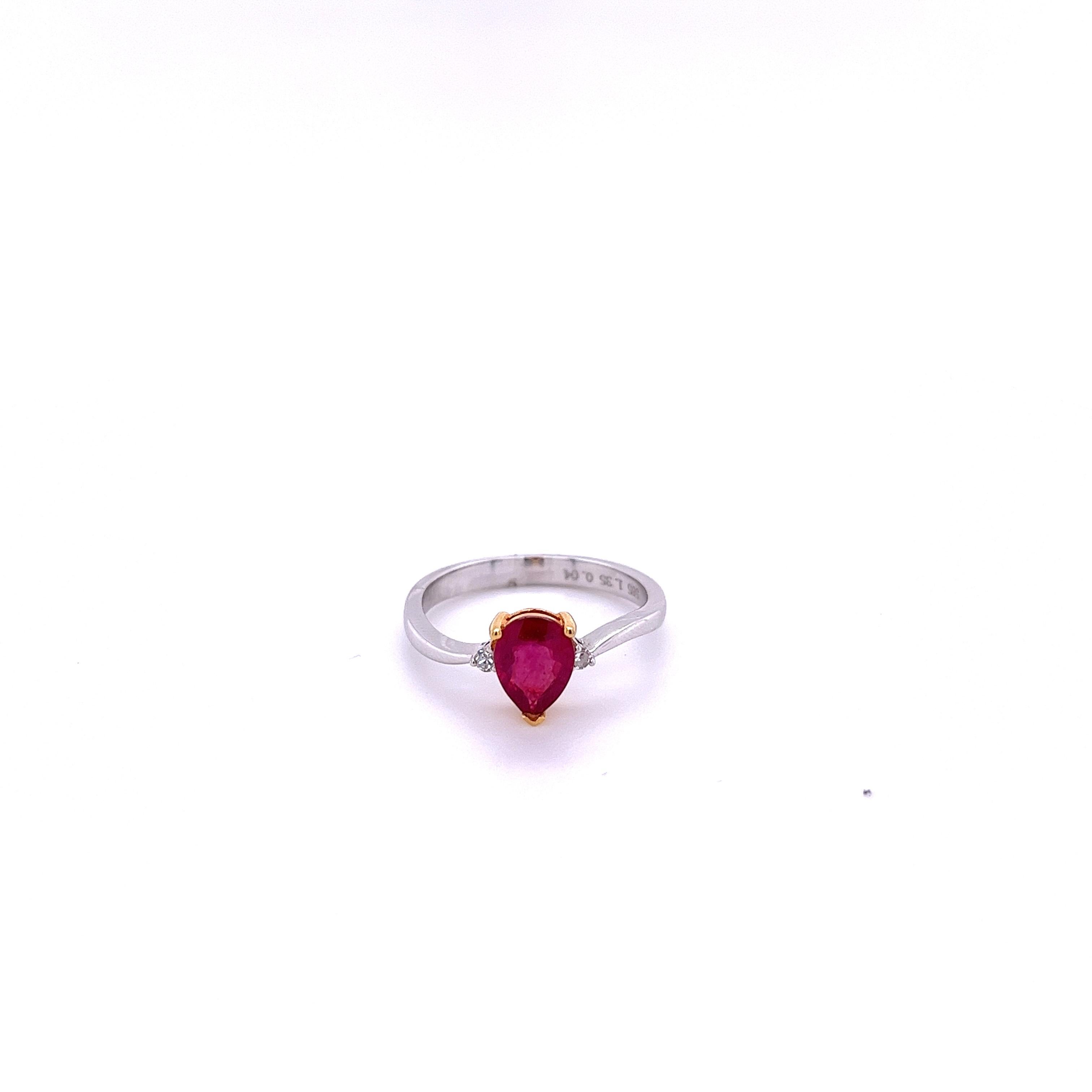 ruby designer diamond curve ring