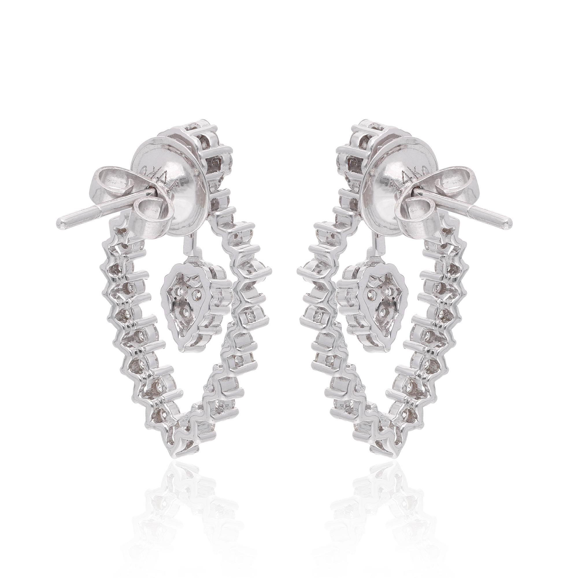 1,35 Karat SI Reinheit HI Farbe Diamant Ohrstecker 14 Karat Weißgold im Zustand „Neu“ im Angebot in Diera, Dubai