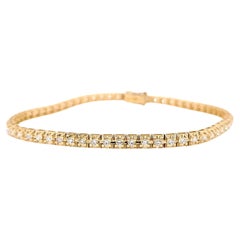 Bracelet tennis en or jaune 14 carats avec diamants de 1,35 carat