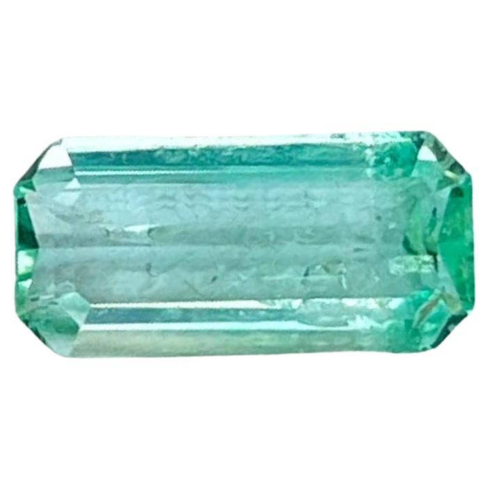 1.35 carats Green Emerald Stone Emerald Cut Natural Afghan Gemstone