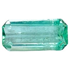 1.35 carats Green Emerald Stone Emerald Cut Natural Afghan Gemstone
