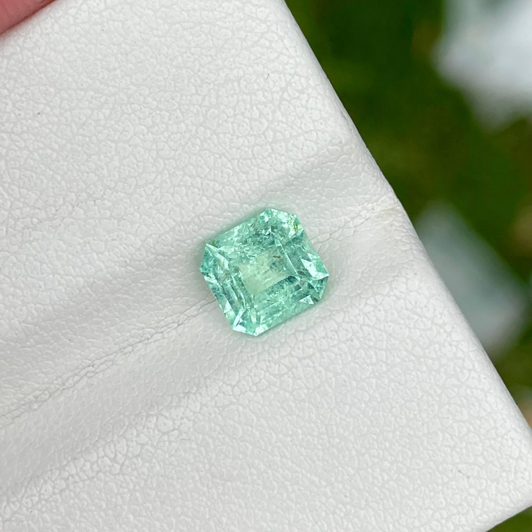 Weight 1.35 carats 
Dimensions 6.9x6.5x4.6 mm
Treatment none 
Clarity included 
Origin Afghanistan 
Shape octagon 
Cut emerald 



This exquisite 2.25 carats Light Blue Aquamarine, cut into a refined Cushion shape, showcases the natural beauty of