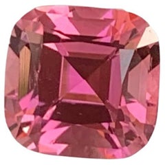 1.35 Carats Loose Pink Tourmaline Stone Cushion Cut Natural Afghan Gemstone