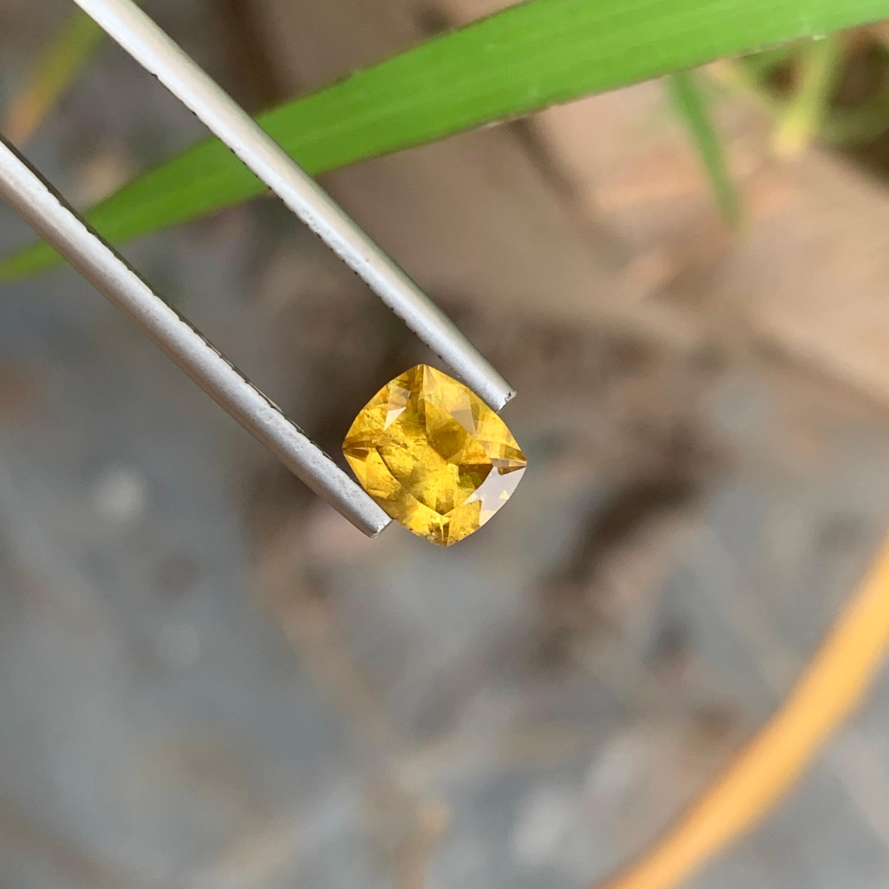 1.35 Carats Natural Loose Yellow Fire Sphene Ring Gem From Pakistan Mine For Sale 3