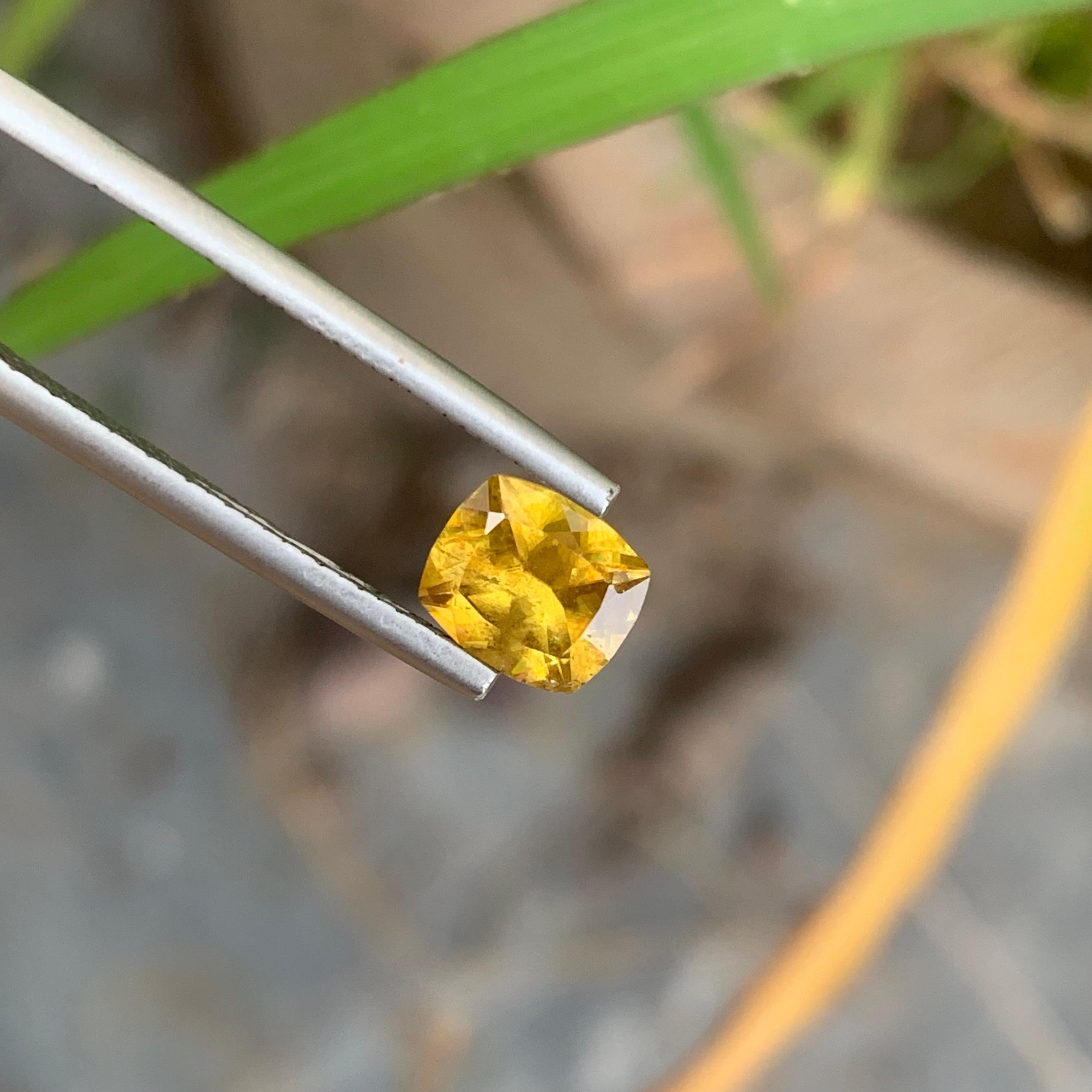 1.35 Carats Natural Loose Yellow Fire Sphene Ring Gem From Pakistan Mine For Sale 4