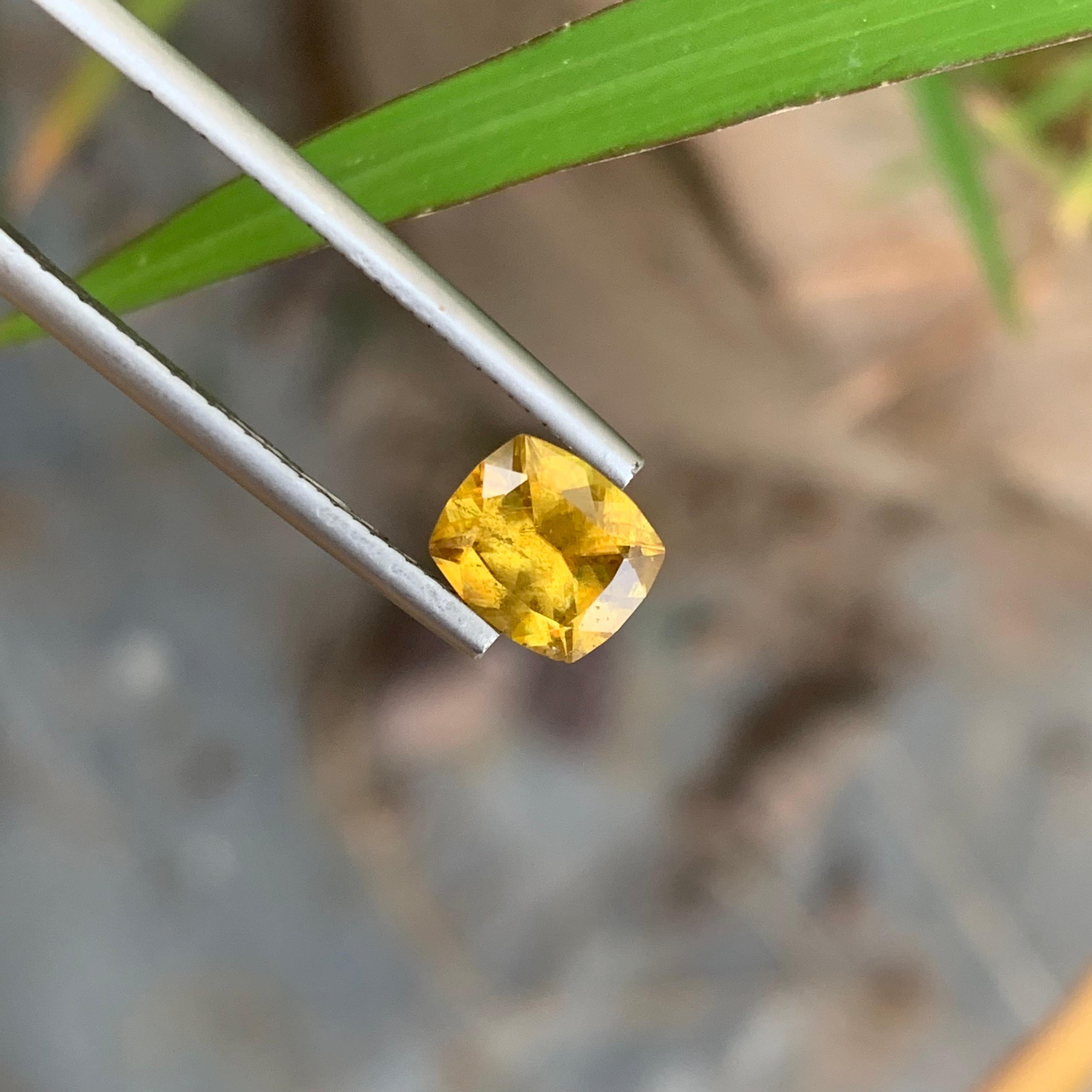 1.35 Carats Natural Loose Yellow Fire Sphene Ring Gem From Pakistan Mine For Sale 1