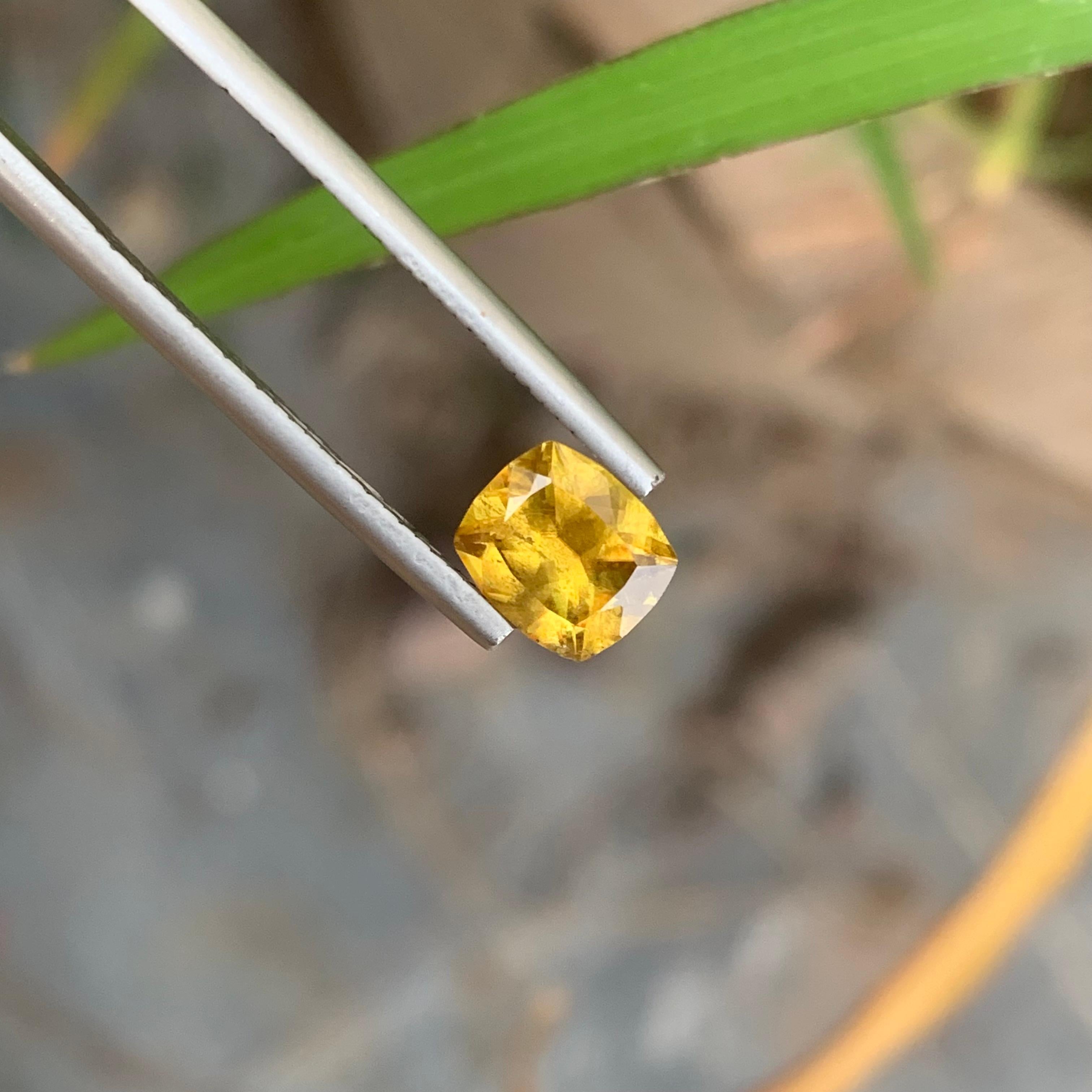 1.35 Carats Natural Loose Yellow Fire Sphene Ring Gem From Pakistan Mine For Sale 2