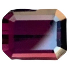 1.35 Carats Purplish Red Burmese Spinel Stone Emerald Cut Natural Gemstone