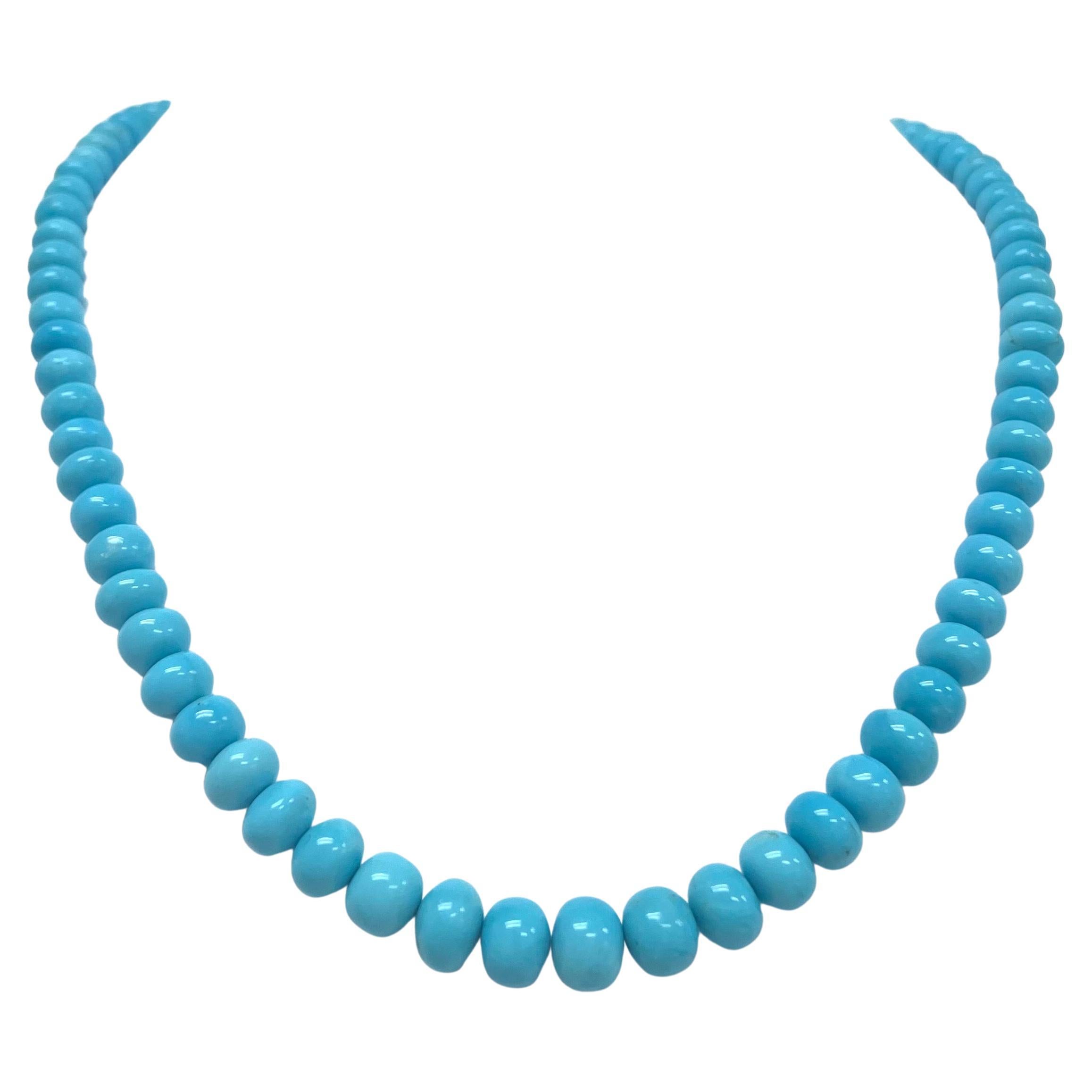 135 Carats Sleeping Beauty Turquoise Paradizia Necklace In New Condition For Sale In Laguna Beach, CA