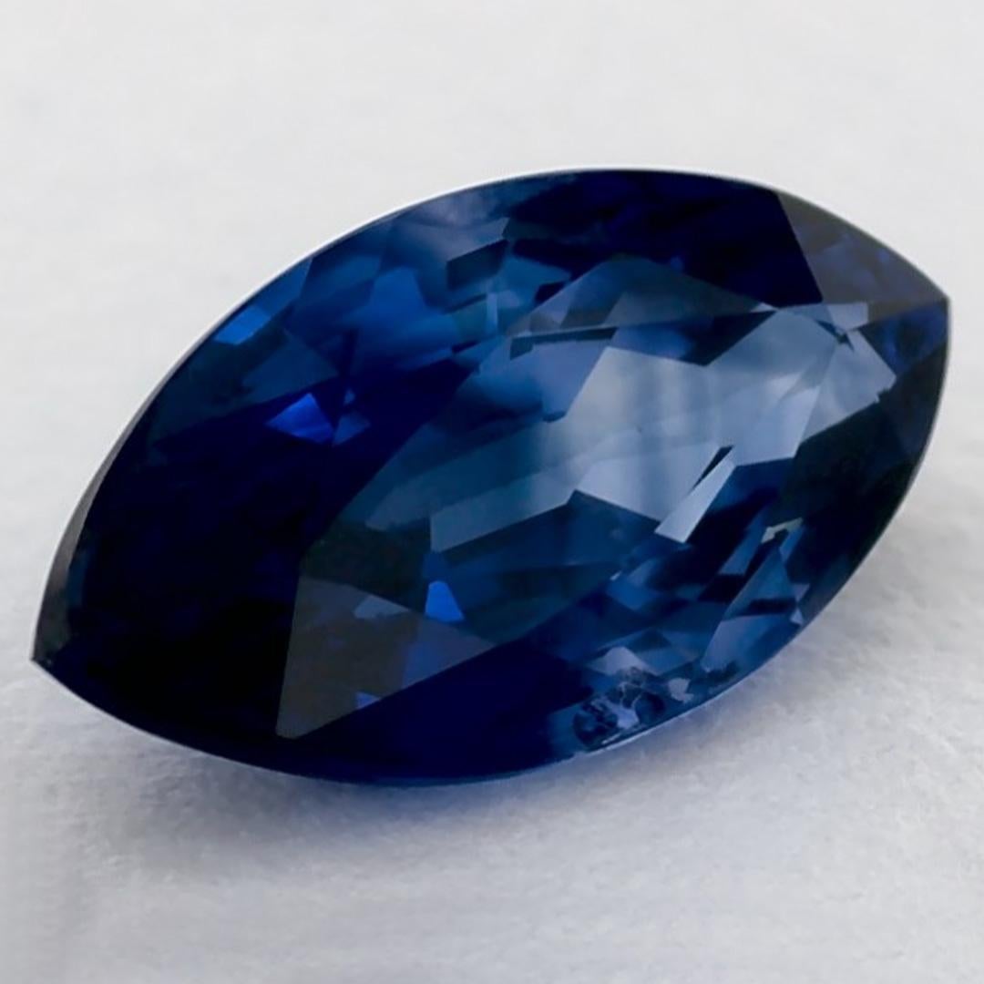 Marquise Cut 1.35 Ct Blue Sapphire Marquise Loose Gemstone For Sale