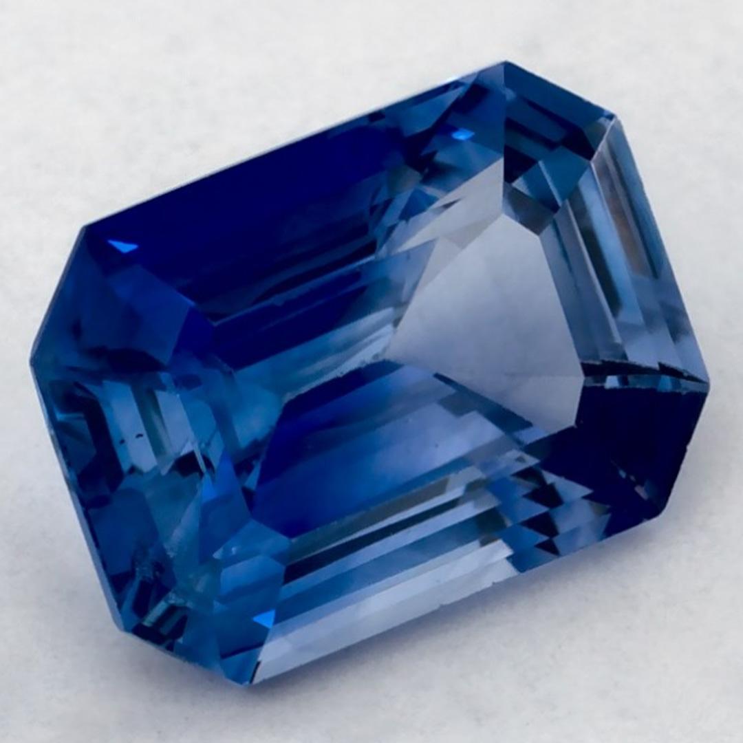 1.35 Karat Blauer Saphir Oktagon-Schliff Loser Edelstein (Achteckschliff) im Angebot