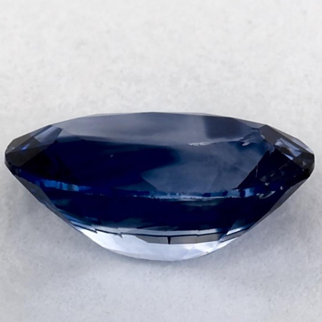 1.35 Karat Blauer Saphir Oval Loser Edelstein im Angebot 3