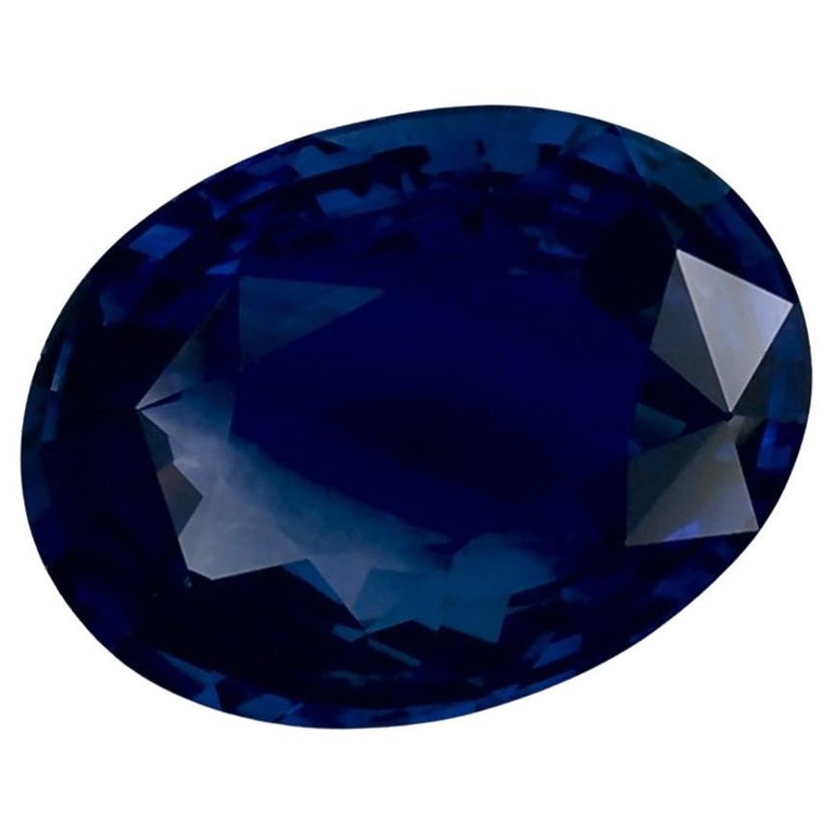 Saphir Bleu Naturel 35 Carats - Coupe Ovale - Certifié AGL - Vrac - Non Traité