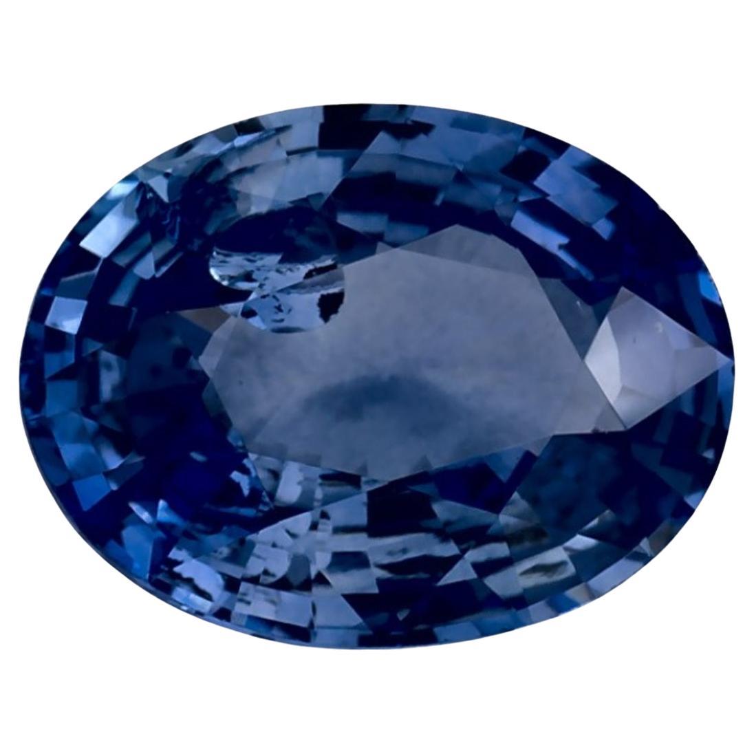 1.35 Ct Blue Sapphire Oval Loose Gemstone For Sale