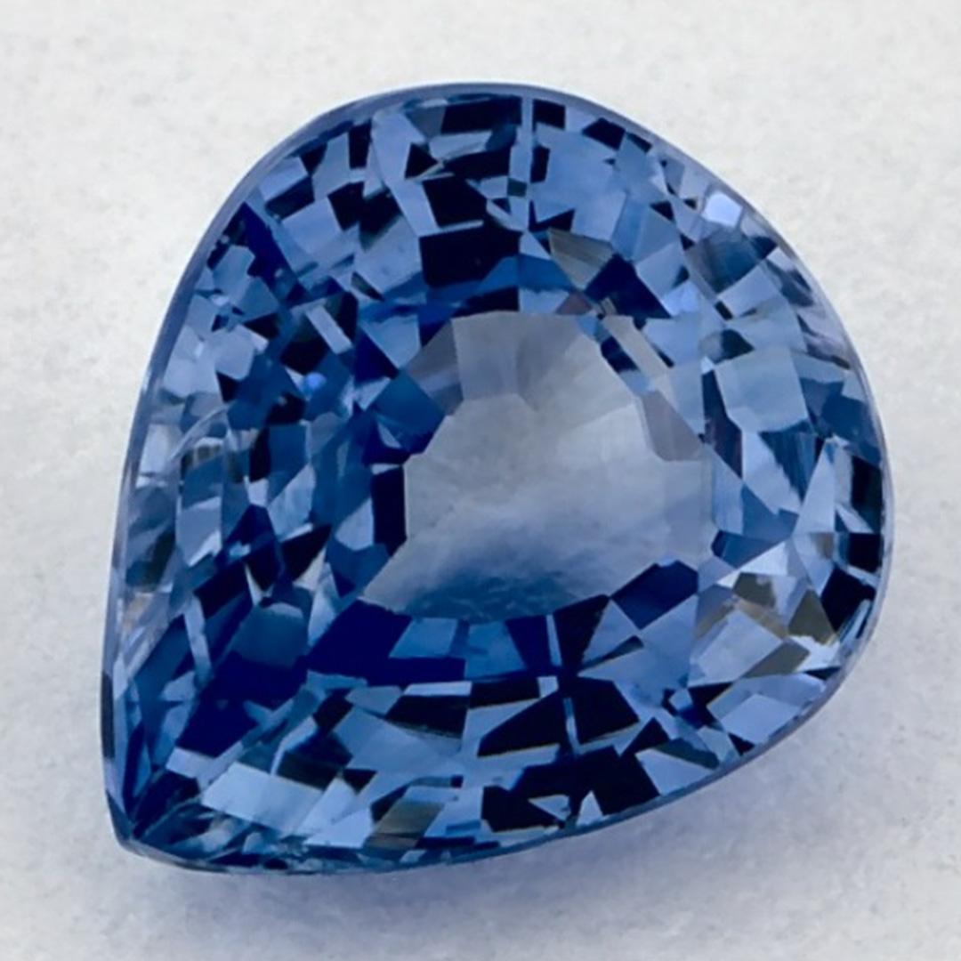 1.35 Karat Blauer Saphir Birne Loser Edelstein (Tropfenschliff) im Angebot