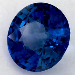 1.35 Ct Blue Sapphire Round Loose Gemstone