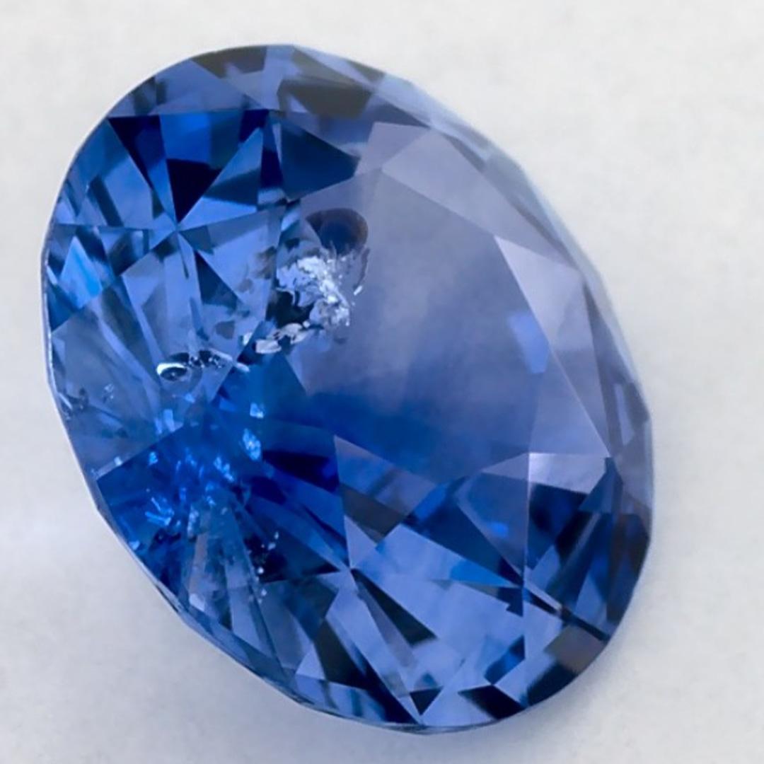 1.35 carati di zaffiro blu rotondo sfuso in vendita 2