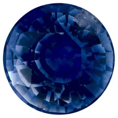 1.35 Karat Blauer runder Saphir, loser Edelstein