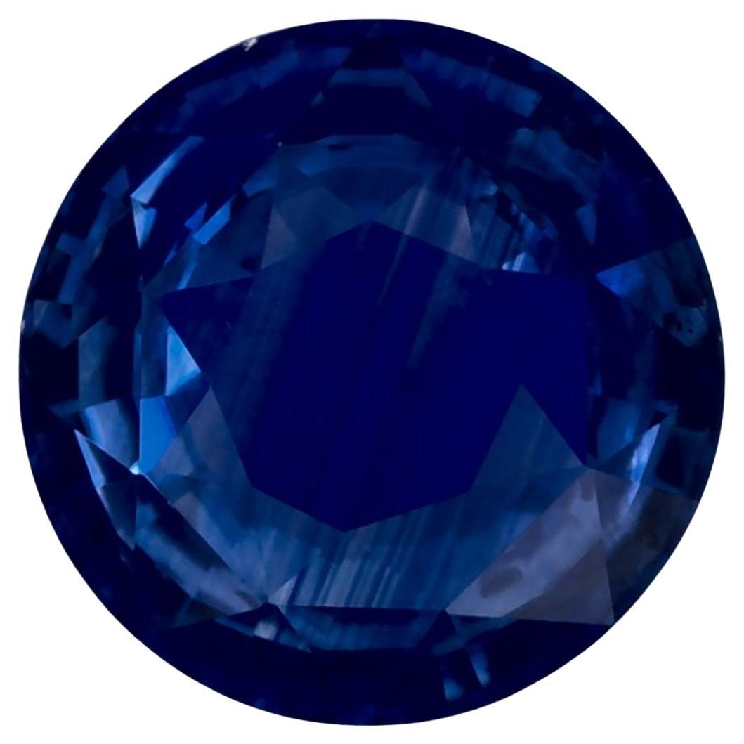 1.35 Ct Blue Sapphire Round Loose Gemstone