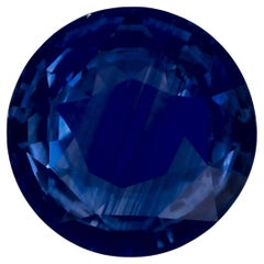 1.35 Ct Blue Sapphire Round Loose Gemstone