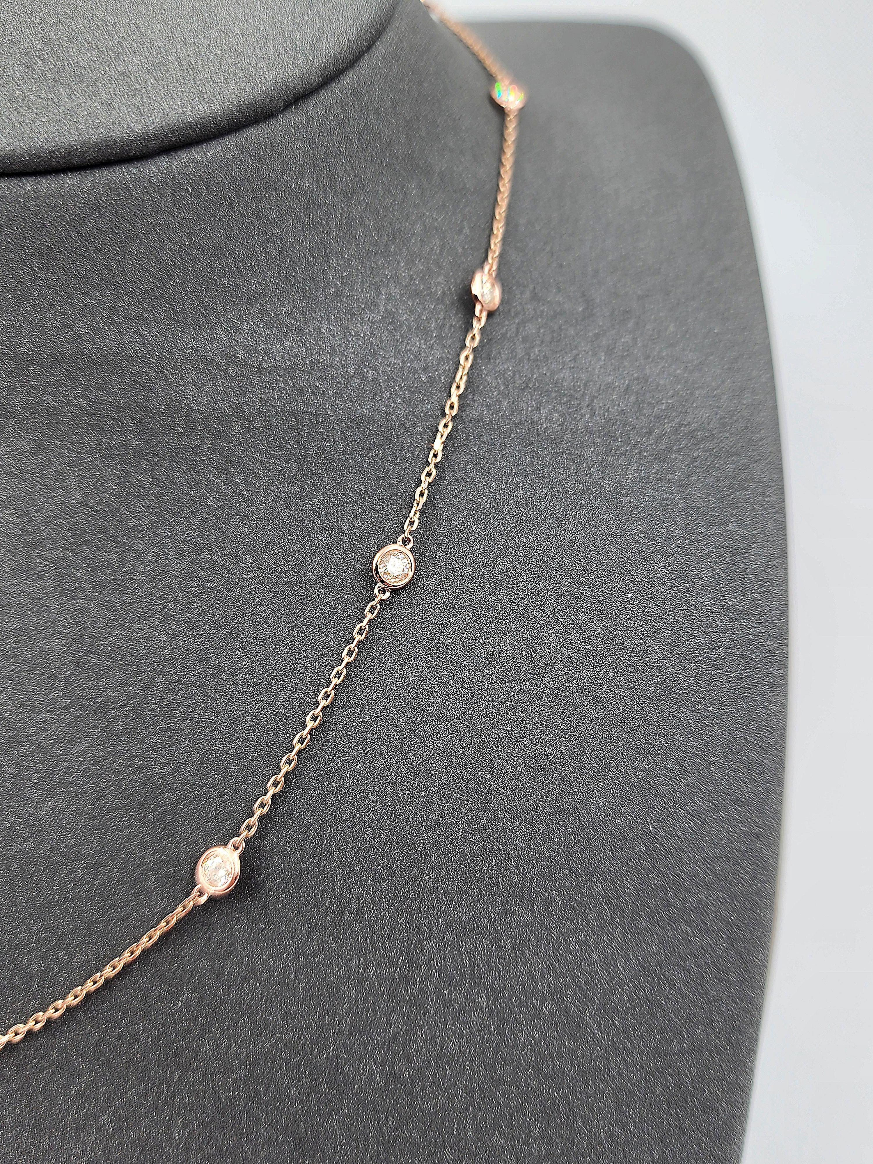 Moderno Collana con diamanti da 1,35 carati in vendita