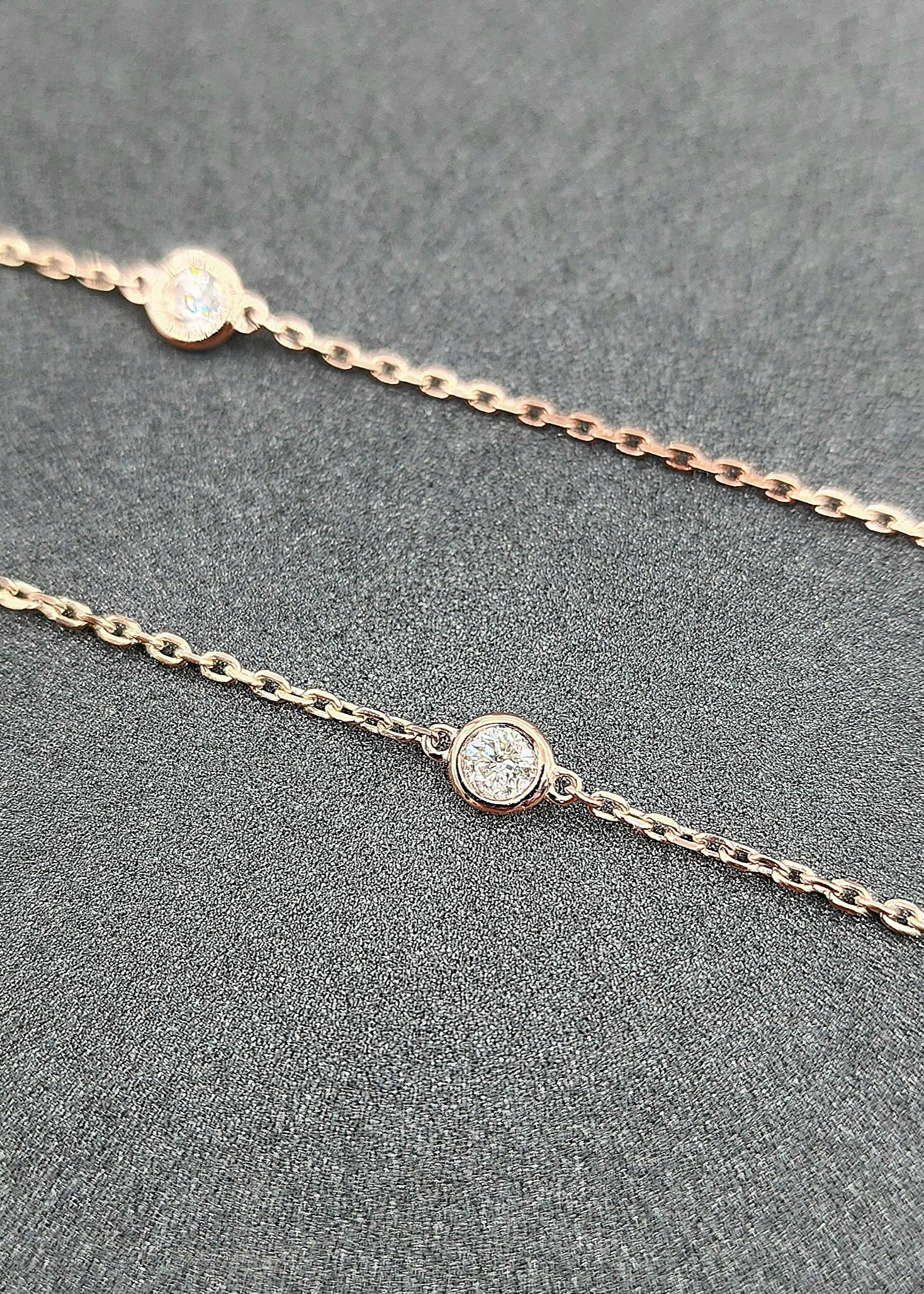 da uomo o donna Collana con diamanti da 1,35 carati in vendita