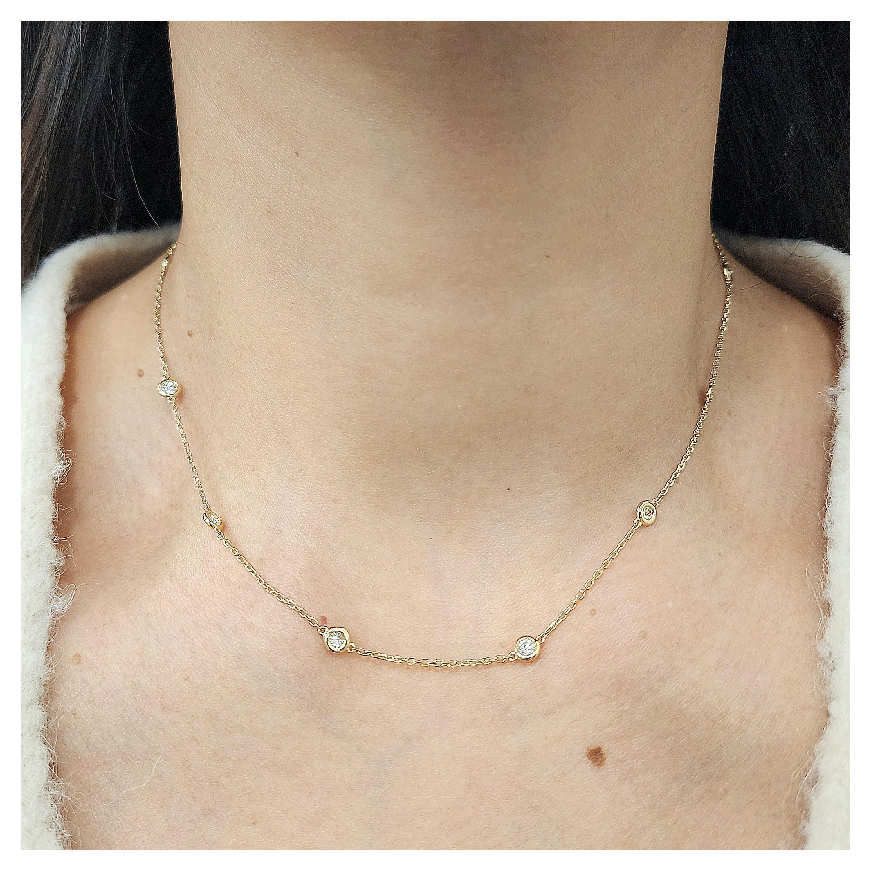 1.35 ct Diamond By the Yard Necklace