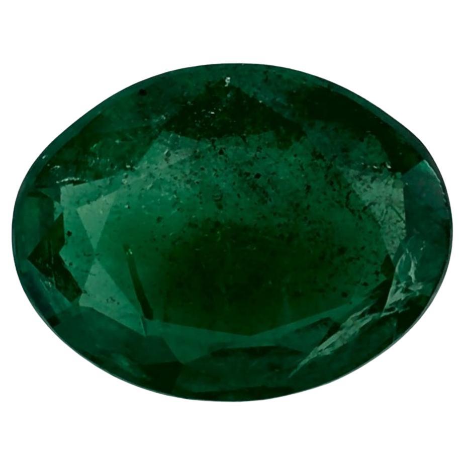 1.35 Ct Emerald Oval Loose Gemstone For Sale