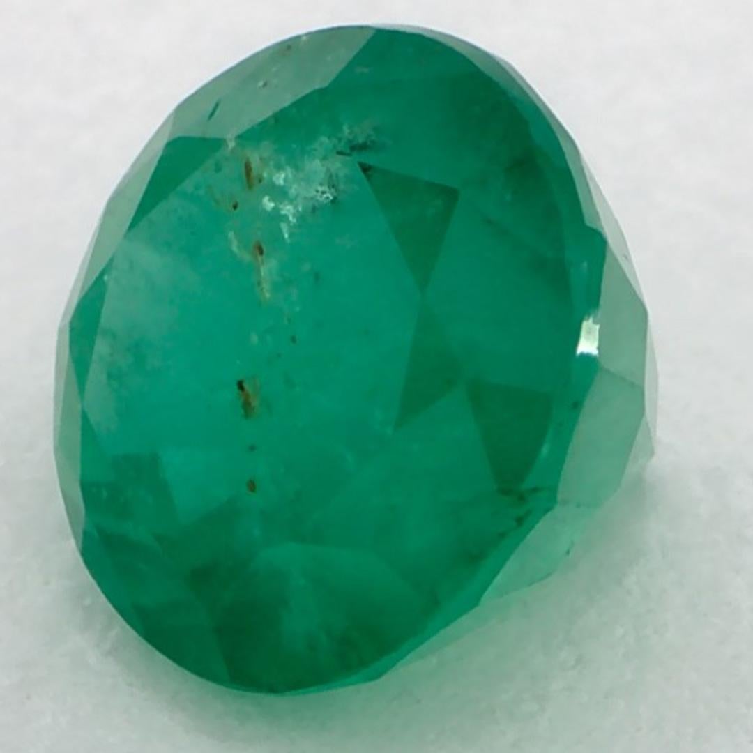 Gema suelta redonda esmeralda de 1.35 ct Corte redondo en venta