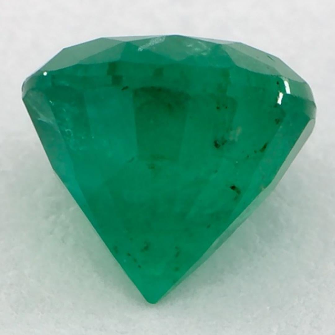 Gema suelta redonda esmeralda de 1.35 ct en Nuevo estado para la venta en Fort Lee, NJ